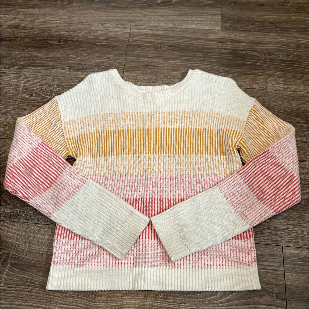 Cat & Jack Cream and Yellow Knit Sweater